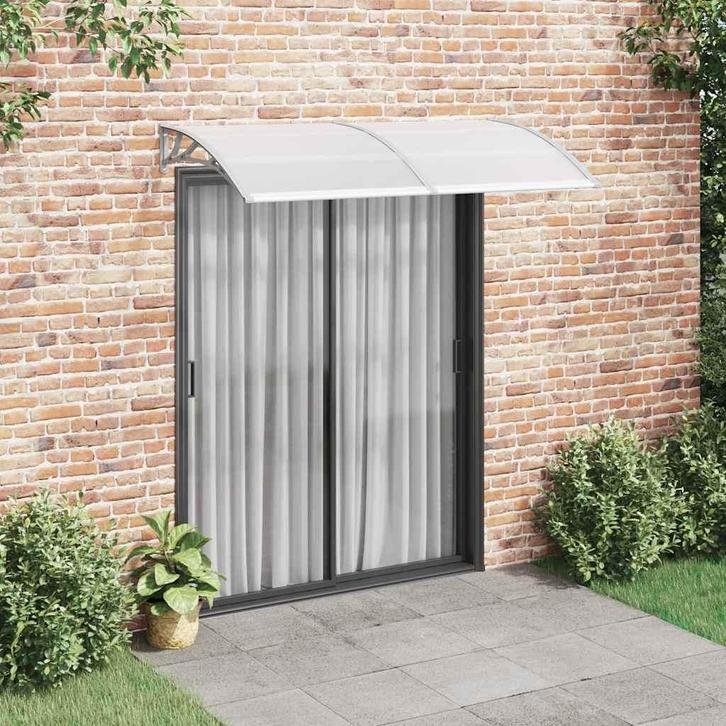 vidaXL Deurluifel 200x100 cm PC grijs, Tuin en Terras, Zonneschermen, Nieuw, Verzenden