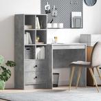 vidaXL Bureau met opslag met lade 2 pcs Beton Grijs 70 x 50, Verzenden, Nieuw