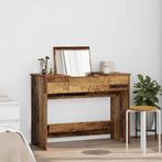 vidaXL Kaptafel met Spiegel Oud Hout 100x45x76 cm, Verzenden, Nieuw