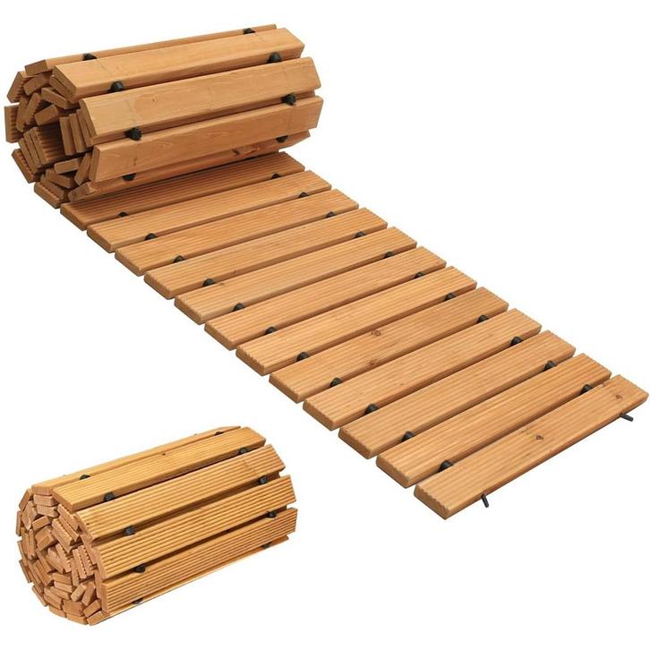 MaxxGarden Houten tuinpad - 244x45x1.5cm (Tuingereedschap), Tuin en Terras, Hand-tuingereedschap, Nieuw, Ophalen of Verzenden