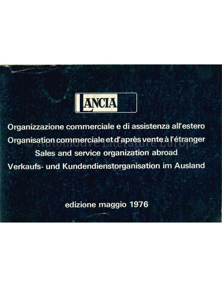 1976 LANCIA VERKOOP- EN SERVICEHANDBOEK, Autos : Divers, Modes d'emploi & Notices d'utilisation
