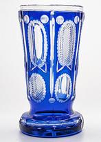 Meyrs Neffe Art Deco Faceted Multilayer Crystal Glass Vase, Antiek en Kunst