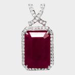 Zonder Minimumprijs - Hanger - 14 karaat Witgoud, 12,41 ct, Handtassen en Accessoires, Antieke sieraden