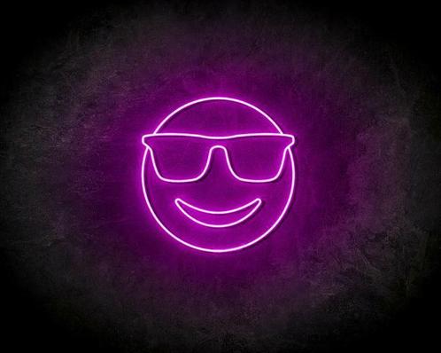 SUNGLASSES SMILEY neon sign - LED neon reclame bord, Articles professionnels, Horeca | Autre, Envoi