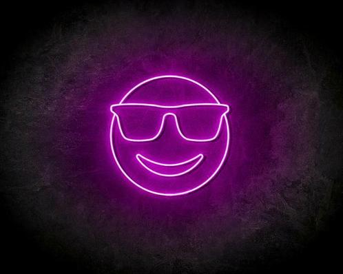 SUNGLASSES SMILEY neon sign - LED neon reclame bord, Zakelijke goederen, Horeca | Overige, Verzenden