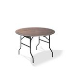 Table à Manger | Ronde | En Bois | Noir | 43 Kg | (H) 76 cm