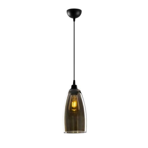 Glazen Hanglamp -E27 fitting - Smoked - Laredo, Maison & Meubles, Lampes | Suspensions, Envoi