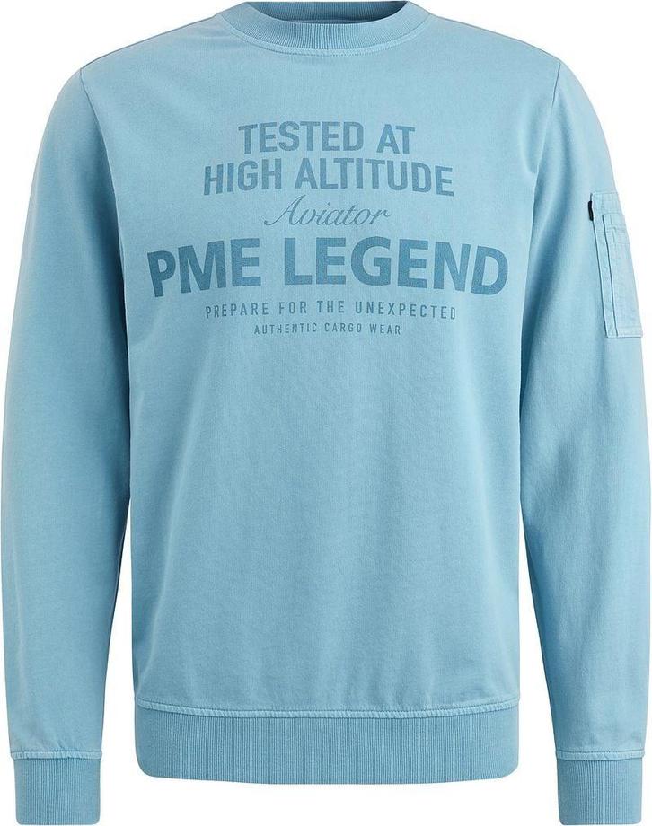 PME Legend Sweater Logo Lichtblauw maat Maat 48/50 (M) Heren, Kleding | Heren, Truien en Vesten, Nieuw, Maat 48/50 (M), Verzenden