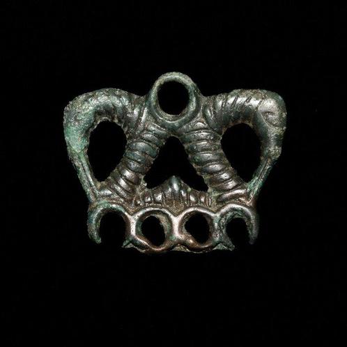 Viking periode Brons Paardenhoofd hanger - 26 mm  (Zonder, Antiek en Kunst, Antiek | Overige Antiek