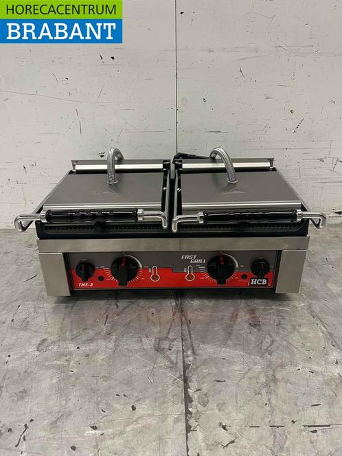 RVS Dubbele Contactgrill Paninigrill Grill 230V Horeca, Zakelijke goederen, Horeca | Keukenapparatuur, Ophalen of Verzenden