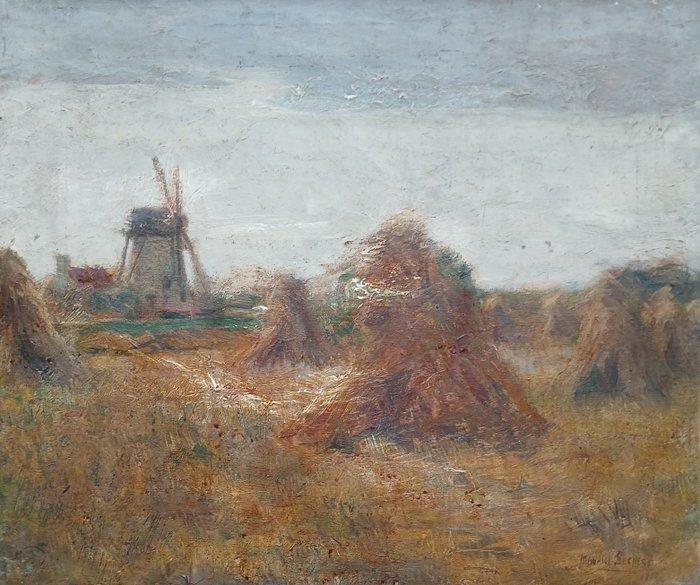 Maurice Seghers (1883-1959) - Lichtinval op korenschoven -, Antiek en Kunst, Kunst | Schilderijen | Klassiek