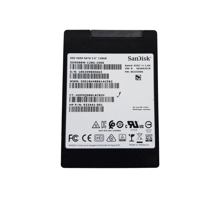 Sandisk X600 sata 128GB SSD 2,5 inch, Computers en Software, Harde schijven, Gebruikt, Ophalen of Verzenden