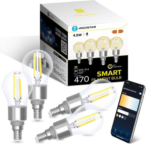 Aigostar Alexa gloeilamp, E14, slimme vintage ledlamp, G45,, Huis en Inrichting, Lampen | Overige, Verzenden