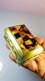sieradendoos - Barnsteen - Vintage - 4 cm - 8 cm (Zonder, Verzamelen, Mineralen en Fossielen