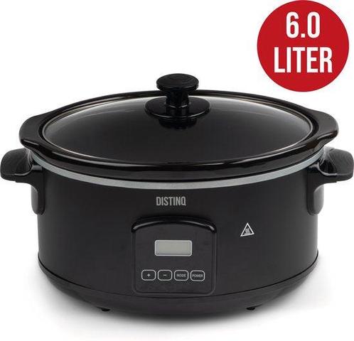 Tweedekans | DistinQ Digitale Slowcooker 6 liter met Timer –, Huis en Inrichting, Woonaccessoires | Klokken, Ophalen of Verzenden