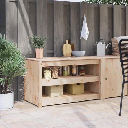 vidaXL Buitenkeuken Kast 106x55x64 cm Massief Grenenhout, Huis en Inrichting, Kasten | Overige, Nieuw, Verzenden