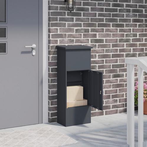 vidaXL Pakket Inwerpkoker Antraciet 44.5 x 29 x 110.5 cm, Tuin en Terras, Brievenbussen, Nieuw, Verzenden