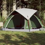 vidaXL Tente de camping de cabine 4 personnes vert, Caravans en Kamperen, Tenten