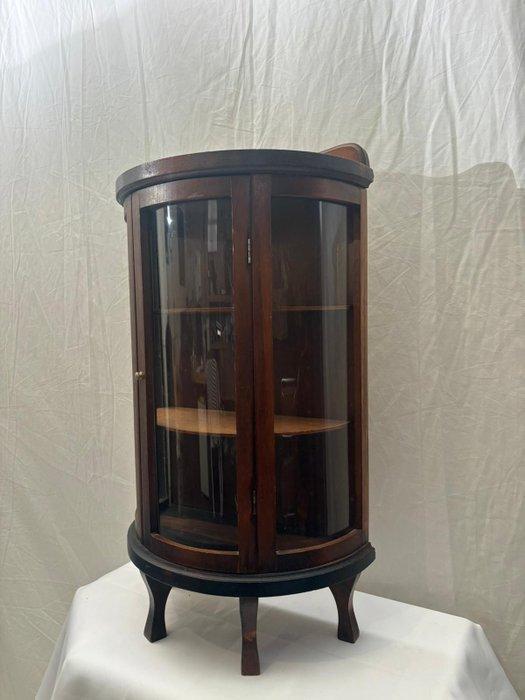 Vitrinekast - Vitrinekast met elegant gebogen design - Hout, Antiek en Kunst, Curiosa en Brocante