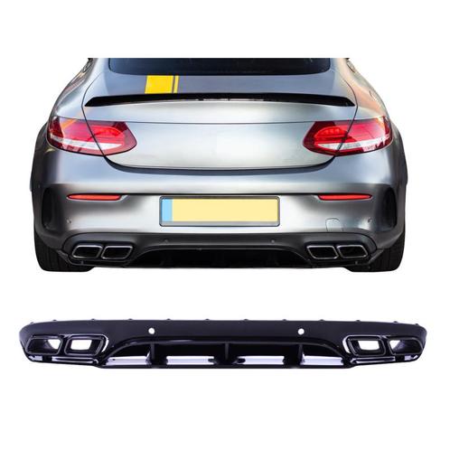 Diffuser for mercedes c coupe cabrio c205 a205 amg line doub, Auto-onderdelen, Carrosserie
