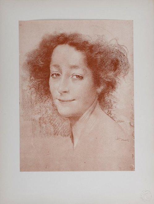 Lucien Lévy-Dhurmer (1865-1953) - Belle DAntan, Antiek en Kunst, Kunst | Designobjecten