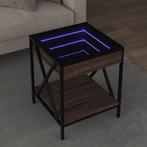 vidaXL Salontafel met Infinity LED 40x40x49 cm bruin, Huis en Inrichting, Tafels | Salontafels, Verzenden, Nieuw