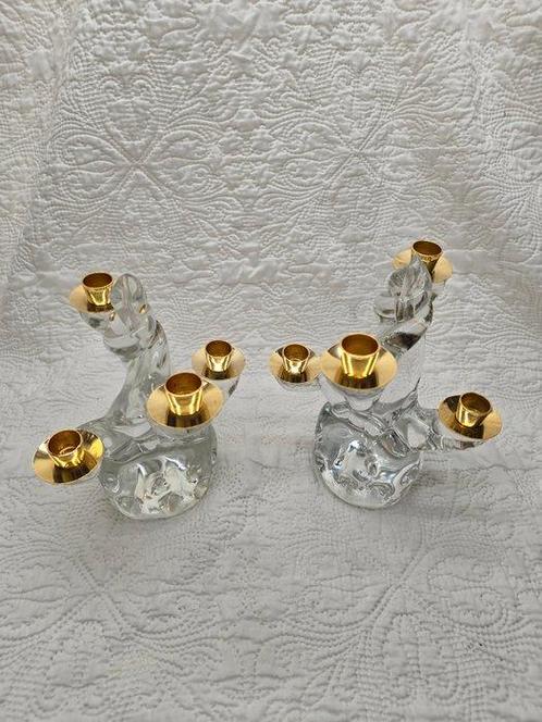 Schneider - Kaarsenhouder - Kristal - Kunstobjecten, Antiek en Kunst, Curiosa en Brocante