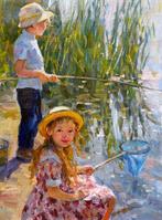 Vladimir Goussev (1957) - Deux Amis - Petits Pecheurs - La