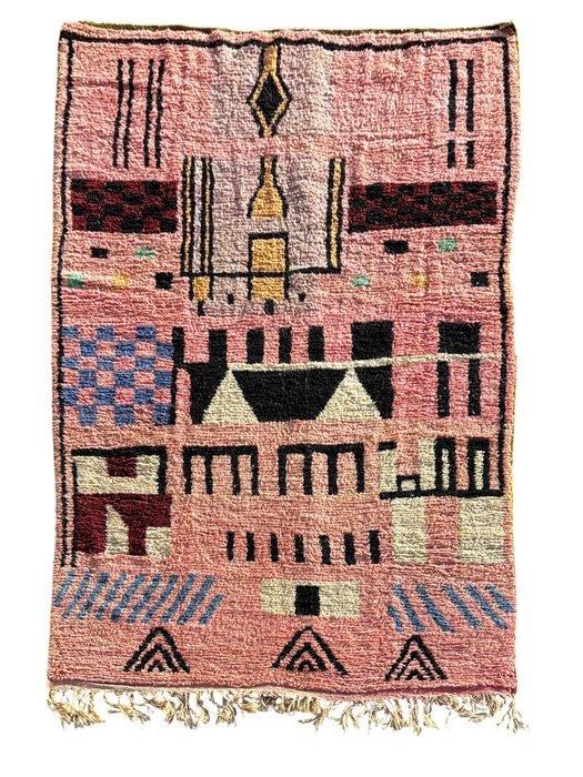 Boho Chic Marokkaanse Berber Wol Roze Tapijt - Vloerkleed -, Maison & Meubles, Ameublement | Tapis & Moquettes