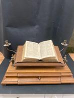 Schrijfhelling - Hout - Antieke leggio met lade en twee, Antiek en Kunst