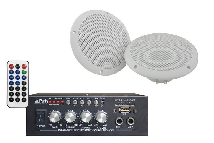 Overkapping Plafond Speakerset Incl. Bluetooth Versterker 2x, Audio, Tv en Foto, Luidsprekerboxen