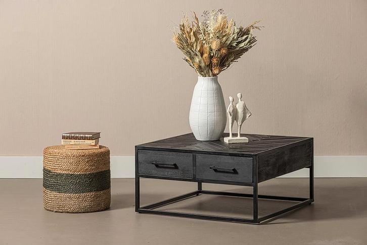 Salontafel Mangohout Fianna 80x80 cm, Huis en Inrichting, Tafels | Salontafels, Nieuw, Verzenden