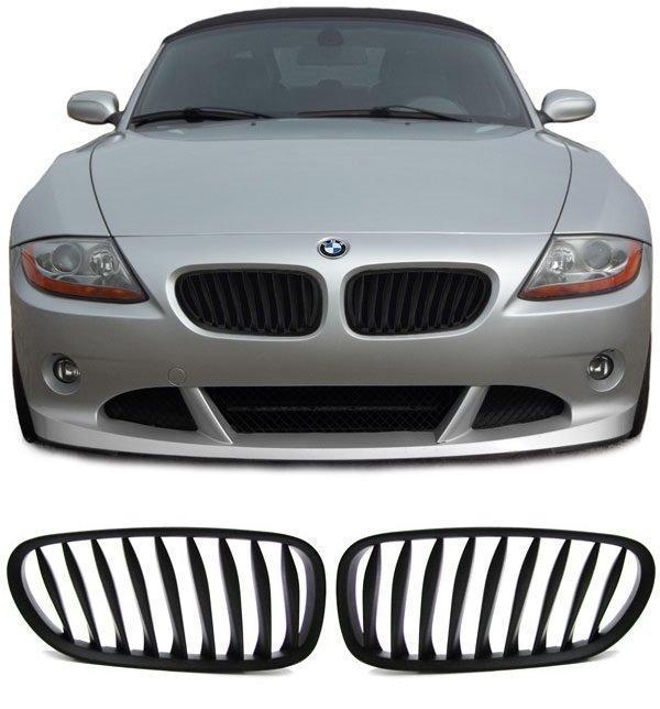 Mat Zwarte Nieren (Grillen) BMW Z4 E85 E86 B6073, Auto-onderdelen, Carrosserie, Nieuw, BMW, Voor, Links, Rechts