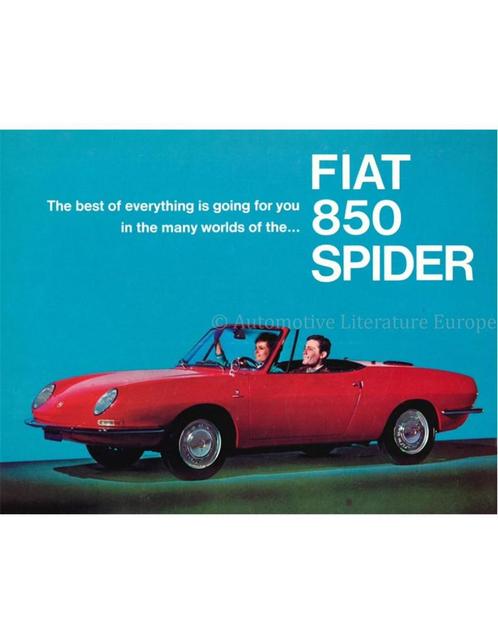 1967 FIAT 850 SPIDER BROCHURE ENGELS (USA), Livres, Autos | Brochures & Magazines