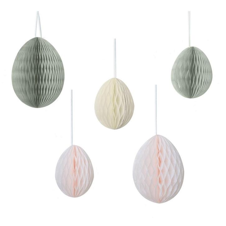 Pasen Hangdecoratie Eiren 12cm 5st, Hobby en Vrije tijd, Feestartikelen, Nieuw, Verzenden