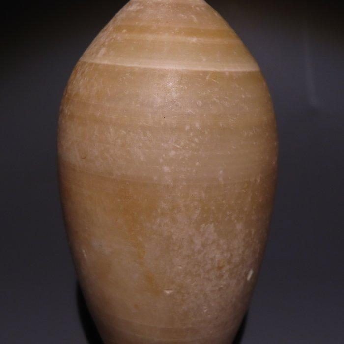 Oud-Grieks Albast Alabastron. 4e eeuw v.Chr. 14,2 cm hoog., Verzamelen, Mineralen en Fossielen