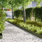 vidaXL Gazonranden 20 pcs Olijfgroen 100 x 0.5 x 20 cm Staal, Tuin en Terras, Verzenden, Nieuw