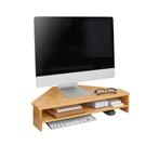 2dekans | SoBuy BBF09-N Bamboe Monitorstandaard Driehoek –, Huis en Inrichting, Bureaus, Ophalen of Verzenden, Nieuw