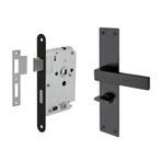 Deurbeslag set Nova op schild met toilet-/badkamer sluiti..., Ophalen of Verzenden, Nieuw, IJzer, Klink of Kruk