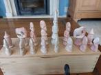 Schaakspel - Jeu déchec en stéatite sculpté mains -