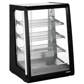 Warmhoudvitrine | ALVA | Zwart | 30°C/80°C | Geventileerd |, Verzenden