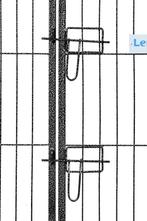 Lendo Online Hondenkennel 8 panelen 80x95cm staal antraciet, Dieren en Toebehoren, Verzenden, Nieuw