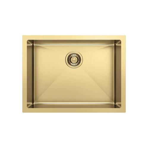 Inbouw Wastafel Sapho Zenith 60x45 cm RVS Goud PVD, Doe-het-zelf en Bouw, Sanitair, Overige typen, Nieuw, Ophalen of Verzenden