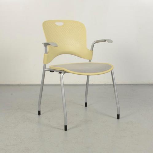 Vergaderstoel Herman Miller Caper - Groen - Stapelbaar, Huis en Inrichting, Stoelen, Gebruikt, Ophalen of Verzenden