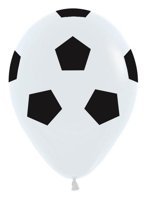 Ballonnen Soccer Ball White 30cm 25st, Hobby en Vrije tijd, Feestartikelen, Nieuw, Verzenden