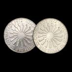 Duitsland, Bondsrepubliek 10 Deutsche Mark 2x 1972 / Olympic, Postzegels en Munten