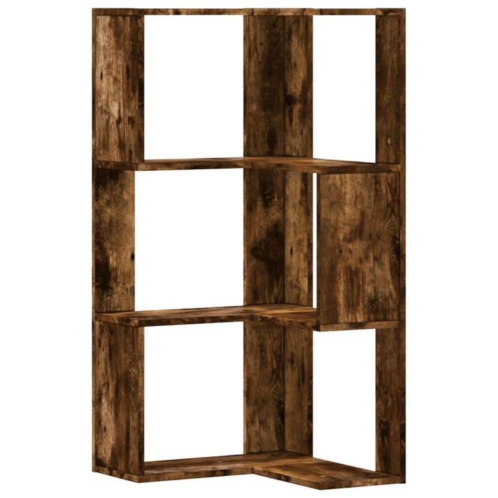 vidaXL Boekenkast 3-laags hoek 50x50x102 cm bewerkt hout, Huis en Inrichting, Kasten | Boekenkasten, Nieuw, Verzenden