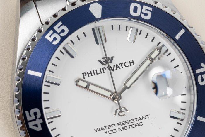 Philip Watch - Caribe Sport - White/ Navy blue - Swiss Made, Handtassen en Accessoires, Horloges | Heren