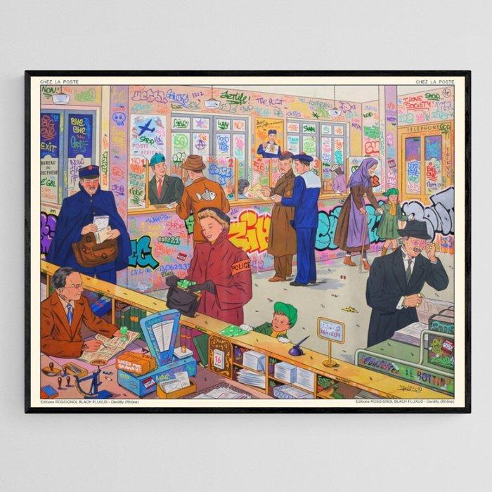 Maxime Blachere - VIC Chez la Poste, Antiek en Kunst, Kunst | Schilderijen | Modern