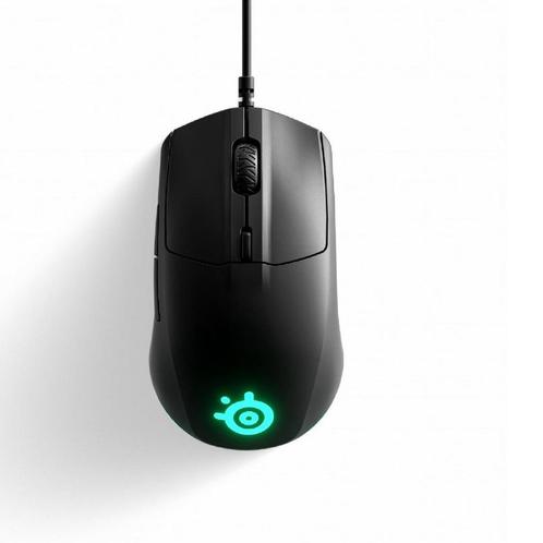 Gaming Muis - RGB - 8500 CPI- Zwart SteelSeries Rival 3 -..., Computers en Software, Muizen, Nieuw, Verzenden